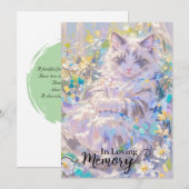 Carte de sympathie du chat siamois (Devant / Derrière)