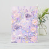 Carte de sympathie du chat siamois (Debout devant)