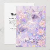 Carte de sympathie du chat siamois (Devant / Derrière)