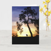 Carte de sympathie du cheval (Fleur jaune)