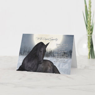Carte De Sympathie Du Cheval Animaux, Perte Du Che