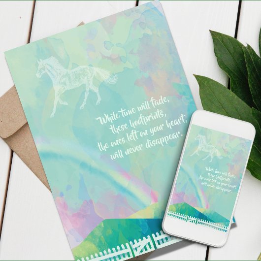 Carte de sympathie du cheval, carte de condoléance