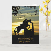 Carte de sympathie du Cheval Chasseur (Fleur jaune)