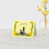 Carte de sympathie du chien de bétail australien e (Fleur jaune)