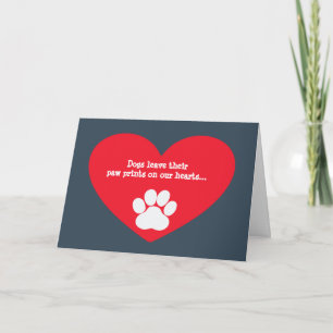Carte de sympathie du coeur du chien et de l'empre