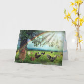 Carte de sympathie du paradis de poulet (Fleur jaune)