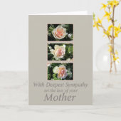 Carte de sympathie du Rose de la perte de mère (Fleur jaune)