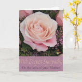 Carte de sympathie du Rose de la perte de mère (Fleur jaune)