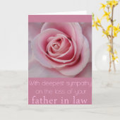 Carte de sympathie du Rose père en droit (Fleur jaune)