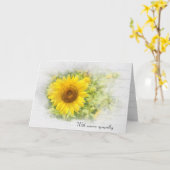 Carte de Sympathie du terrain de tournesol jaune (Fleur jaune)