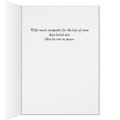 Carte de Sympathie du texte intérieur personnalisé (Intérieur (Droit))