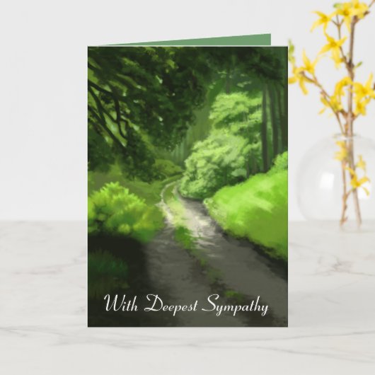 Carte de sympathie d'un : Scène de la forêt de gra (Fleur jaune)
