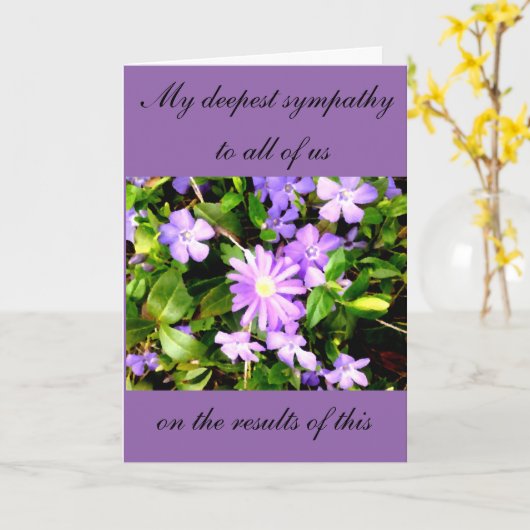 Carte de sympathie électorale (Fleur jaune)