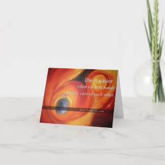 Carte de sympathie émouvante du coeur