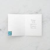 Carte de sympathie en Aquarelle de bois Turquoise (Intérieur)