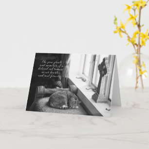 Carte de sympathie en noir et blanc pour la perte