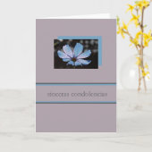 carte de sympathie espagnole cosmos bleu (Fleur jaune)