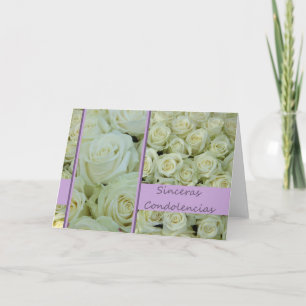 Carte de sympathie espagnole Sinceras Condolencias