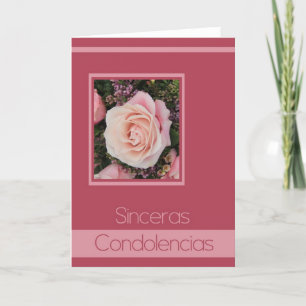 Carte de sympathie espagnole Sinceras Condolencias