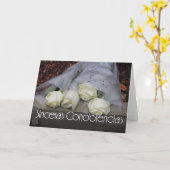 Carte de sympathie espagnole Sinceras Condolencias (Fleur jaune)