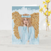 Carte de sympathie et de condoléances avec Angel (Fleur jaune)