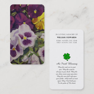 Carte de Sympathie Fleur Pansy En Mémoire Amoureus