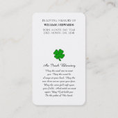 Carte de Sympathie Fleur Pansy En Mémoire Amoureus (Dos)