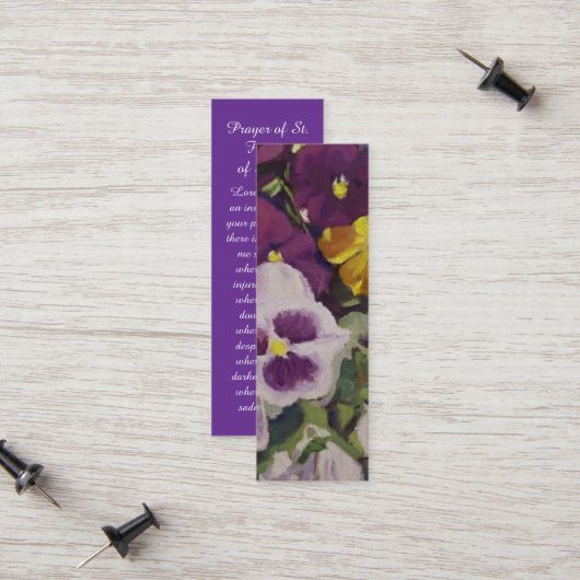 Carte de Sympathie Fleur Pansy Home Sécurisé (Devant/Arrière en situation)
