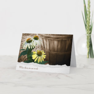 Carte de Sympathie Fleurs et Panier Bushel