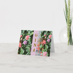 CARTE DE SYMPATHIE FLORALE ÉLÉGANTE