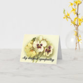 Carte de sympathie Florale "Ma plus profonde sympa (Fleur jaune)