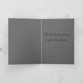 Carte de sympathie florale noire (Intérieur)