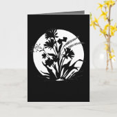 Carte de sympathie florale noire (Fleur jaune)