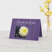 Carte de sympathie florale simple (Fleur jaune)