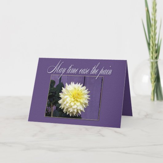 Carte de sympathie florale simple (Devant)