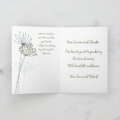 Carte de Sympathie Flore Vert Sérénissime Simple (Intérieur)