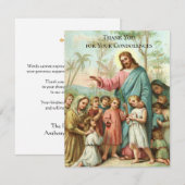 Carte de sympathie funéraire Jésus Merci (Devant / Derrière)