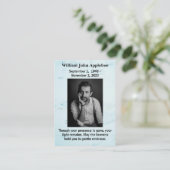 Carte de sympathie funéraire personnalisée avec ph (Debout devant)