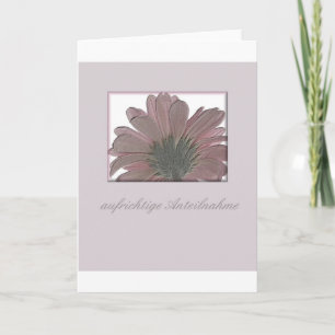 carte de sympathie gerbera rose allemand