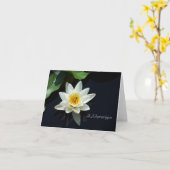 Carte de sympathie grecque avec le nénuphar blanc (Fleur jaune)