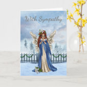 Carte de Sympathie hivernale avec Angel (Fleur jaune)