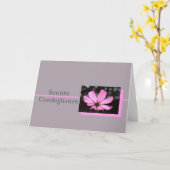 carte de sympathie italienne cosmos rose (Fleur jaune)