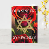 Carte de sympathie juive - Roses rouges (Fleur jaune)