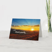 Carte de sympathie la plus profonde du coucher du (Devant)