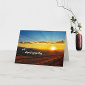 Carte de sympathie la plus profonde du coucher du