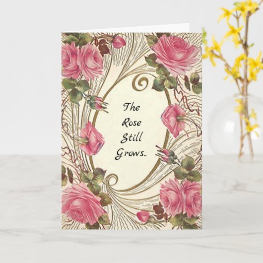 Carte de sympathie Le Rose continue à grandir au-d (Fleur jaune)