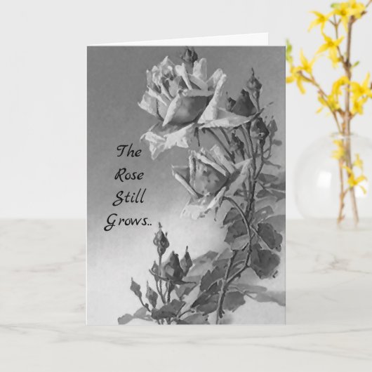 Carte de sympathie Le Rose continue à grandir au-d (Fleur jaune)