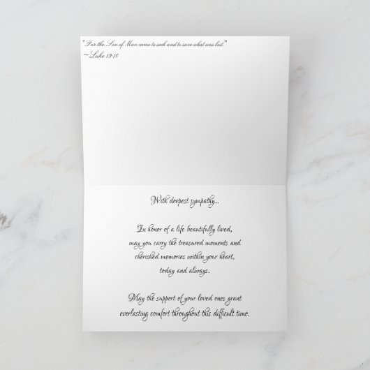 Carte de sympathie "L'enfant de Ferguson" (Intérieur)