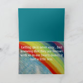 Carte de sympathie "Letting Go" sur la perte de l' (Intérieur)
