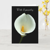 Carte de Sympathie Lily blanche (Fleur jaune)